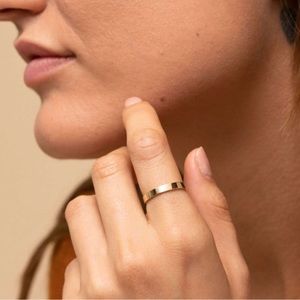 Mejuri 14k Solid Gold bold stacker ring